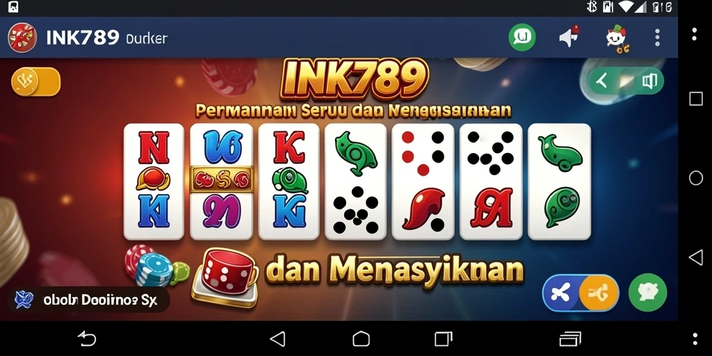Tampilan gameplay seru dalam permainan Domino INK789.