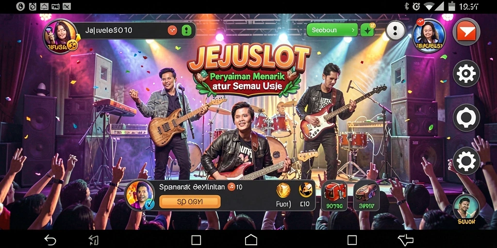 Tampilan gameplay JEJUSLOT yang penuh warna dan interaktif.