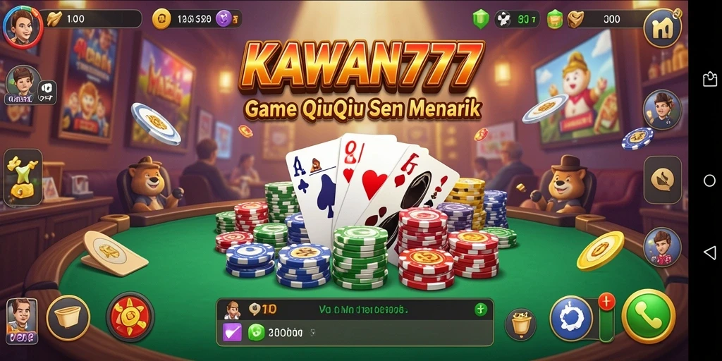 Screenshot gameplay KAWAN777 yang menunjukkan keseruan bermain QiuQiu.