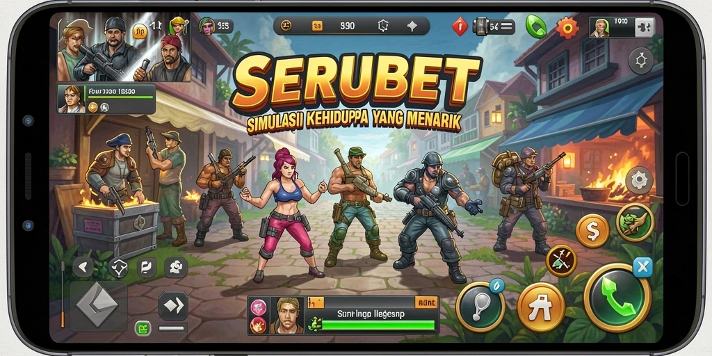 Tampilan gameplay SERUBET yang menawan dan interaktif.