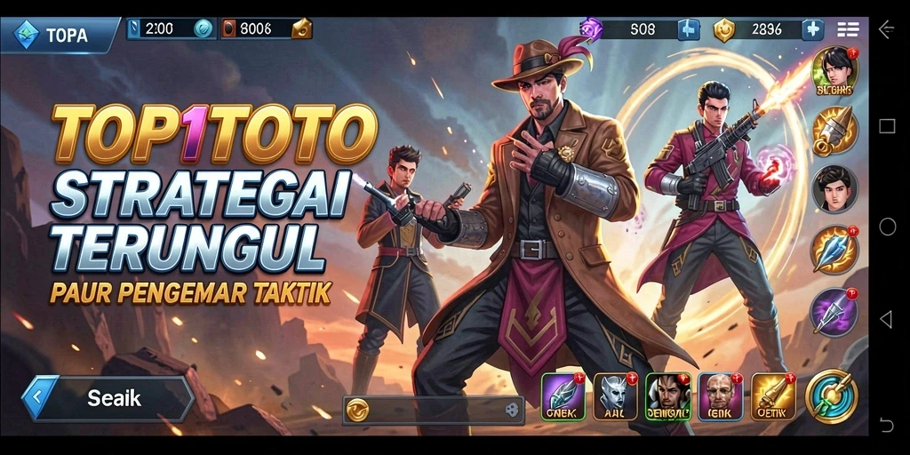 Tampilan dinamis gameplay strategi TOP1TOTO yang menegangkan.