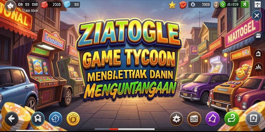 Gameplay ZIATOGEL menunjukkan manajemen bisnis yang menarik.