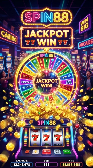 Tampilan utama aplikasi spin88 dengan berbagai kategori aplikasi.